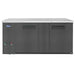 Atosa SBB69GRAUS 69-inch shallow depth black back bar cooler with two solid swing doors, front view