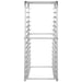 Atosa SPA16K1824X 15-tier aluminum full size sheet pan rack, end view showing the open loading side