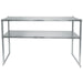 Atosa stainless steel double overshelf for 48, 60 and 72-inch MSF series sandwich prep tables