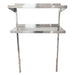 Atosa stainless steel double overshelf for 27-inch MSF series sandwich prep tables, front view