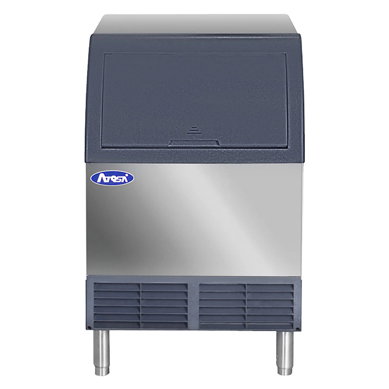 Atosa YR280-AP-161 undercounter cube ice machine with stainless steel front and 88 lb bin, 283 lb per day