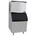 Atosa YR450-AP-161 30-inch modular ice machine shown installed on a stainless steel ice storage bin