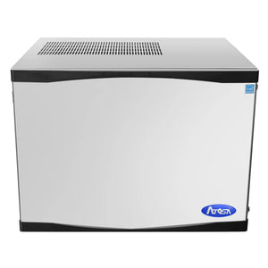 Atosa YR450S-AP-161 22-inch slim stainless steel modular cube ice machine head, 460 lb per day, front view