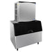 Atosa YR800-AP-261 modular ice machine shown installed on a stainless steel ice storage bin