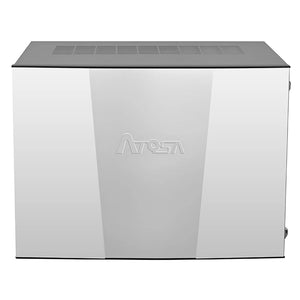 Atosa YRM0450A-161 30-inch modular cube ice machine, front view of the stainless steel cabinet