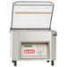 Berkel 350-STD chamber vacuum sealing machine, stainless steel with clear lid open and digital keypad, front view