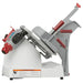 Berkel X13A-PLUS automatic aluminum meat slicer with 13-inch blade and control panel, operator side view