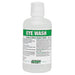 Bios 04077 eye wash solution, 32 oz white plastic bottle with green Eye Wash label and white screw cap, front view