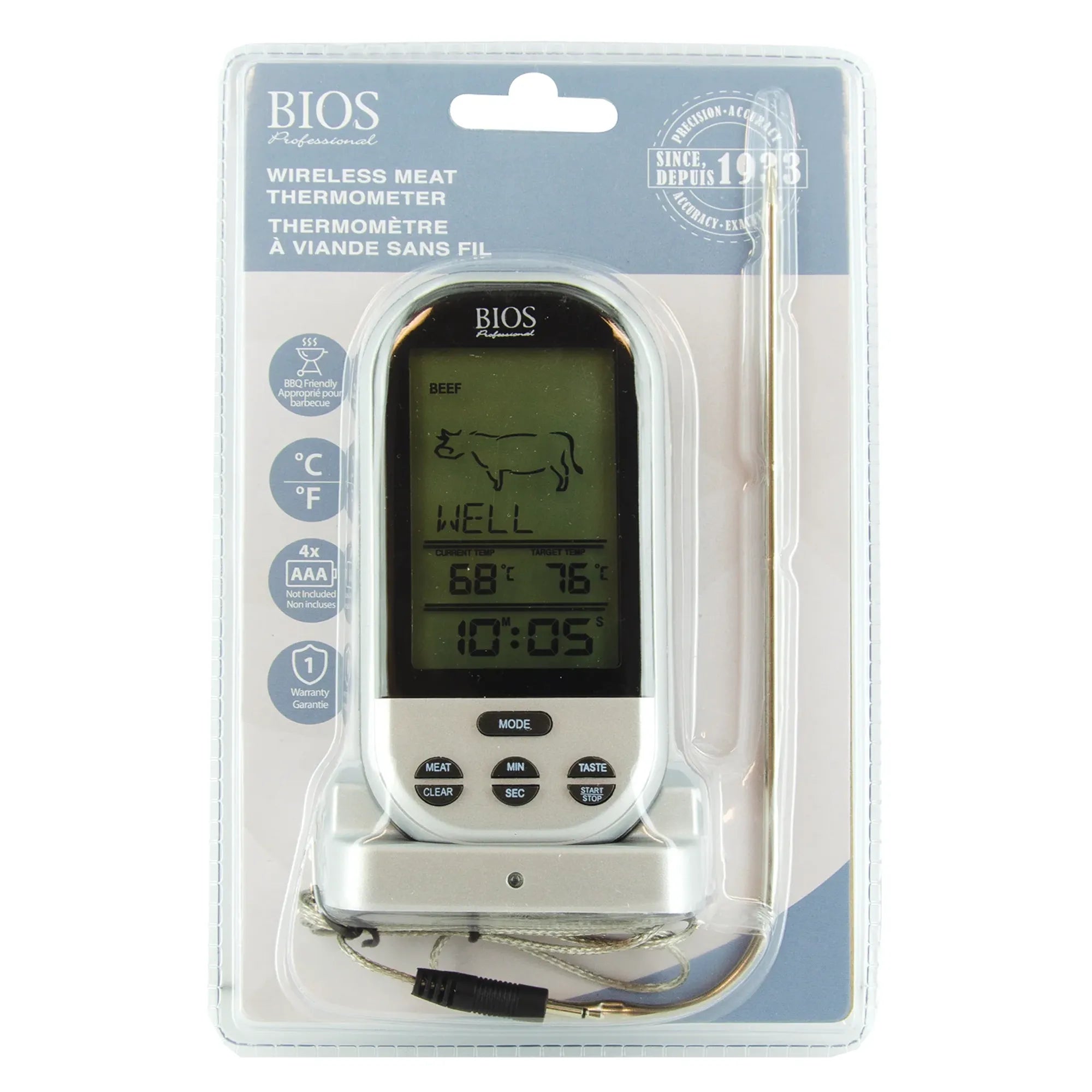 Bios 132HC Wireless Pre-Programmed Meat & Poultry Thermometer-Phoenix Food Equipment