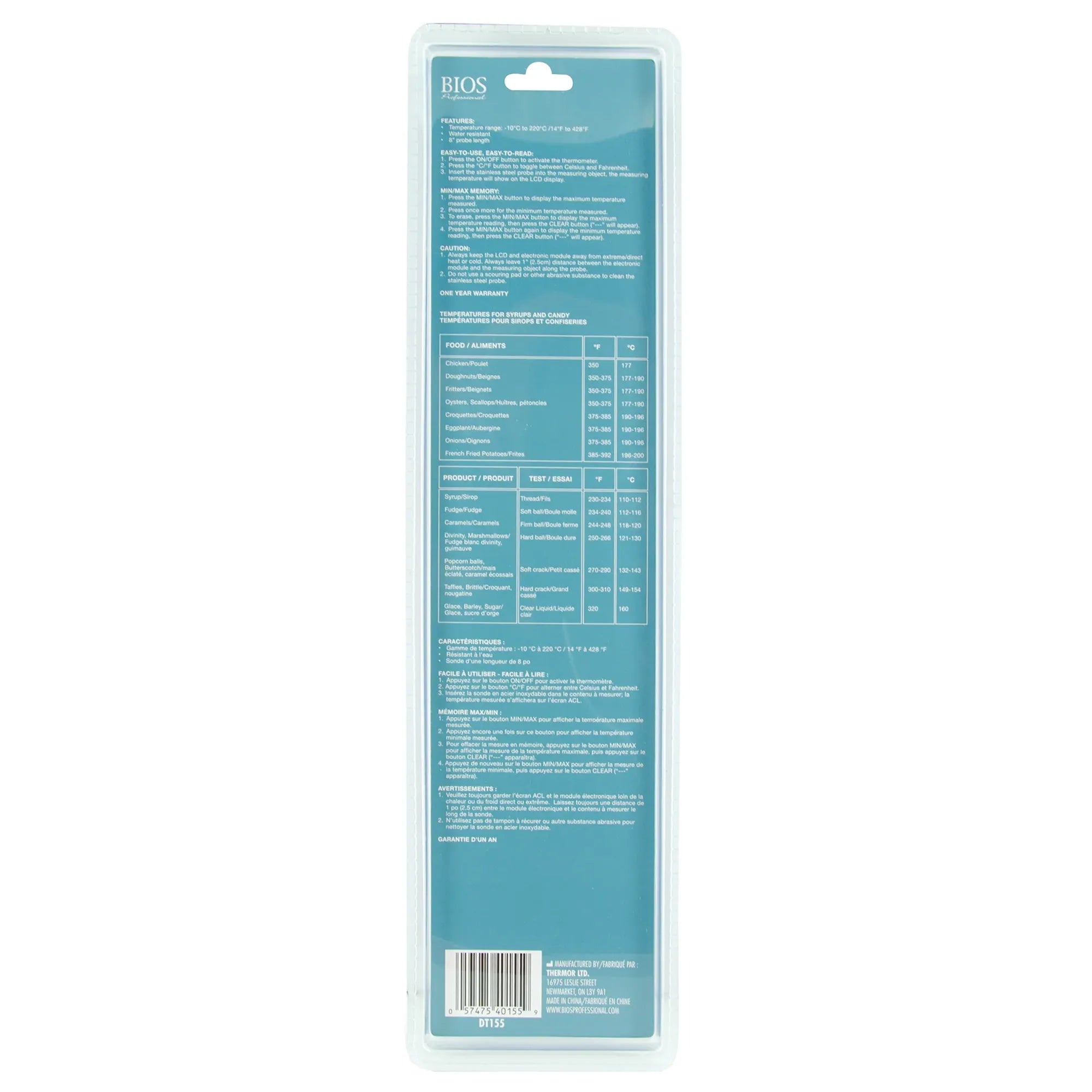 Bios DT155 Digital Deep Fry Candy Thermometer-Phoenix Food Equipment