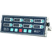 Bios DT208 8-channel timer with eight LED countdown displays and colour coded buttons, angled view on its stand