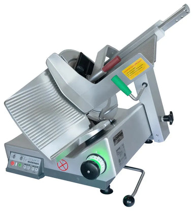 Bizerba GSP HDI-90 Automatic Illuminated Aluminum Meat Slicer - 13” Blade, 1/2 HP, Belt Drive-Phoenix Food Equipment