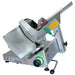 Bizerba GSP HI-90-SBR manual aluminum meat slicer with 13-inch blade, carriage, and front thickness knob, angled