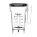 Blendtec 40-611-60 Frothing jar, 32 oz clear plastic container with black lid, handle, and measurement markings
