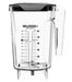 Blendtec 40-630-60 Wildside+ 1.4L clear blender container with black latching lid and measurement markings