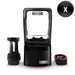 Blendtec Nitro X Stealth brushless motor blender with sound enclosure, shown with black chamber and base accessory