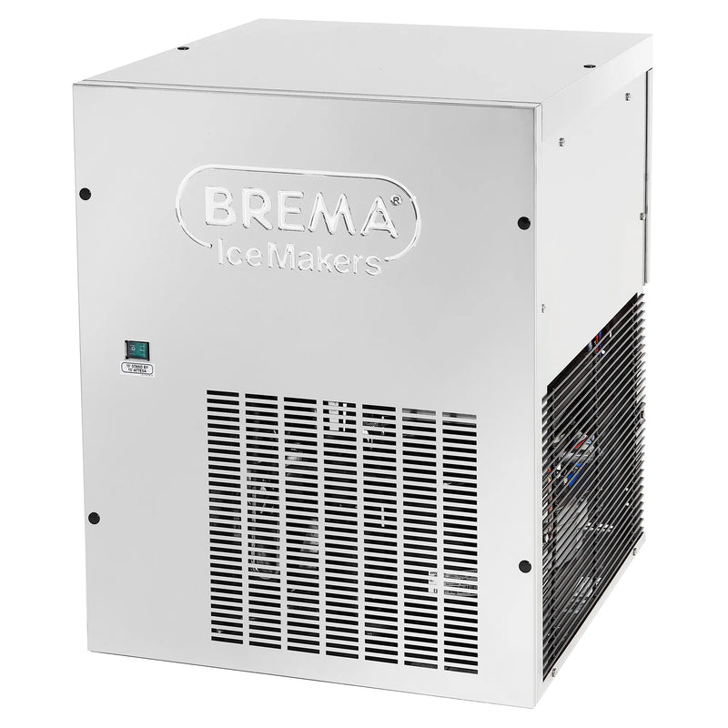 Brema G280A-HC modular flake ice machine head, stainless steel housing with Brema logo and side vents, bin not included