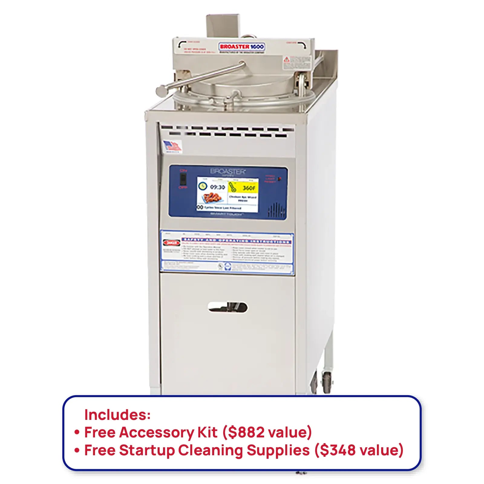 Broaster 1600E Electric Pressure Fryer - 208-240V, 21LBS Capacity-Phoenix Food Equipment