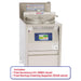 Broaster 2400 series 63 lb stainless steel pressure fryer, front view with included accessory and cleaning kit callout