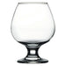 Browne CAPRI clear glass brandy snifter with large balloon bowl and short stem, pack of 12, larger size option