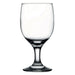 Browne CAPRI clear glass goblet with rounded bowl and short stem, sold in a pack of 12, first size option