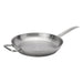 Browne ELEMENTS stainless steel fry pan, large size option with long handle and front helper handle