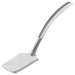 Browne HORIZON stainless steel serving spoon, solid flat head option shown from a side angle
