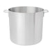 Browne heavy duty aluminum stock pot with riveted loop handles, medium size option with thick walls