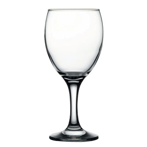 Browne IMPERIAL clear glass wine glass with round bowl, slim stem and round foot, sold in a pack of 12