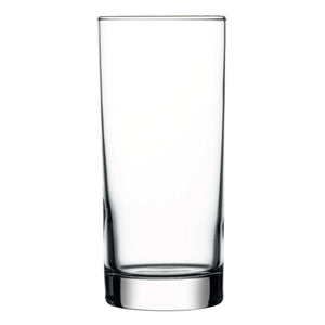 Browne ISTANBUL 12.75 oz clear glass hi-ball glass with tall straight sides and heavy base, pack of 12