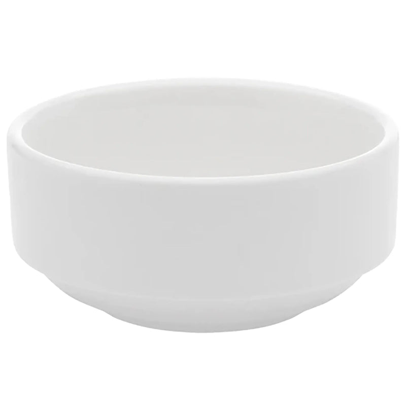 Browne PALM 4.5" White Porcelain Stacking Bowl (Pack of 12) - 10.5 Oz Capacity-Phoenix Food Equipment