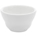 Browne PALM white porcelain bouillon bowl, pack of 12, tall rounded cup-style bowl with flared rim, side view