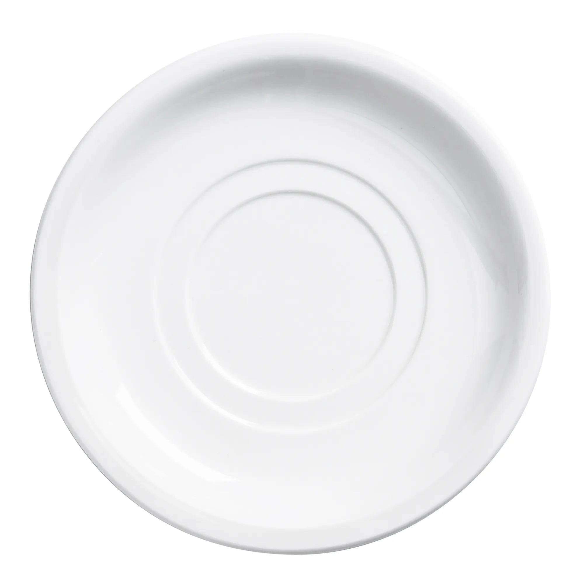 Browne PALM White Porcelain Saucer (Pack of 12) - Various Sizes-Phoenix Food Equipment