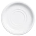Browne PALM white porcelain saucer with ringed cup well and wide rim, pack of 12, third size option