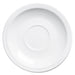 Browne PALM white porcelain saucer with recessed cup well, sold in a pack of 12, top view, first size