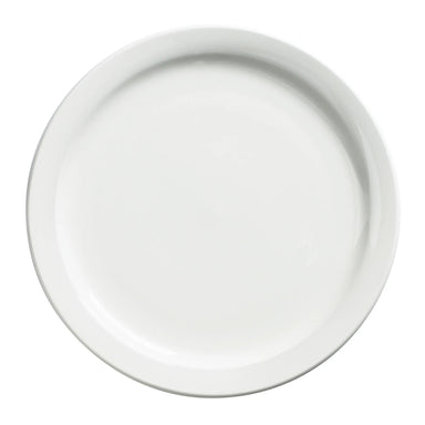 Browne PALM White Porcelain Dessert Plate (Pack of 12) - 7.25"-Phoenix Food Equipment
