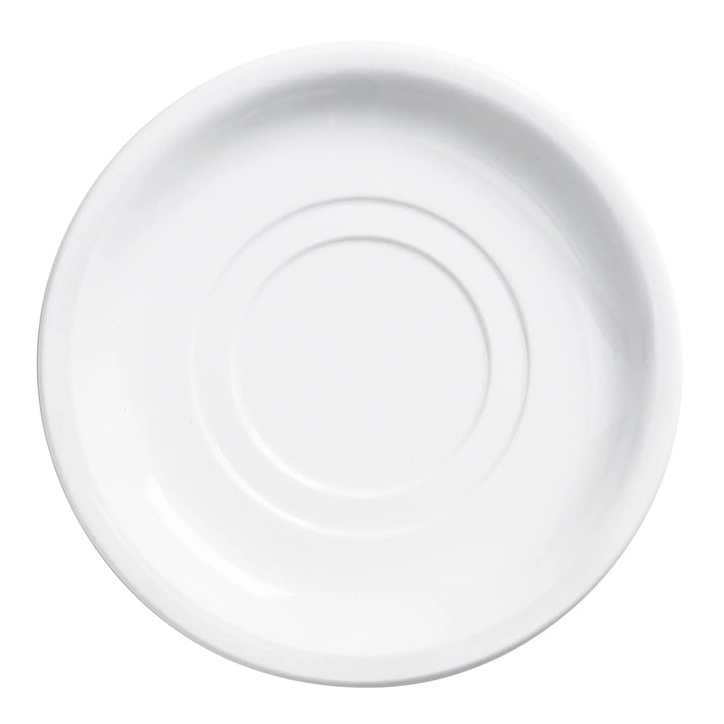 Browne Palm White Porcelain Saucer (Pack of 12) - Various Sizes-Phoenix Food Equipment