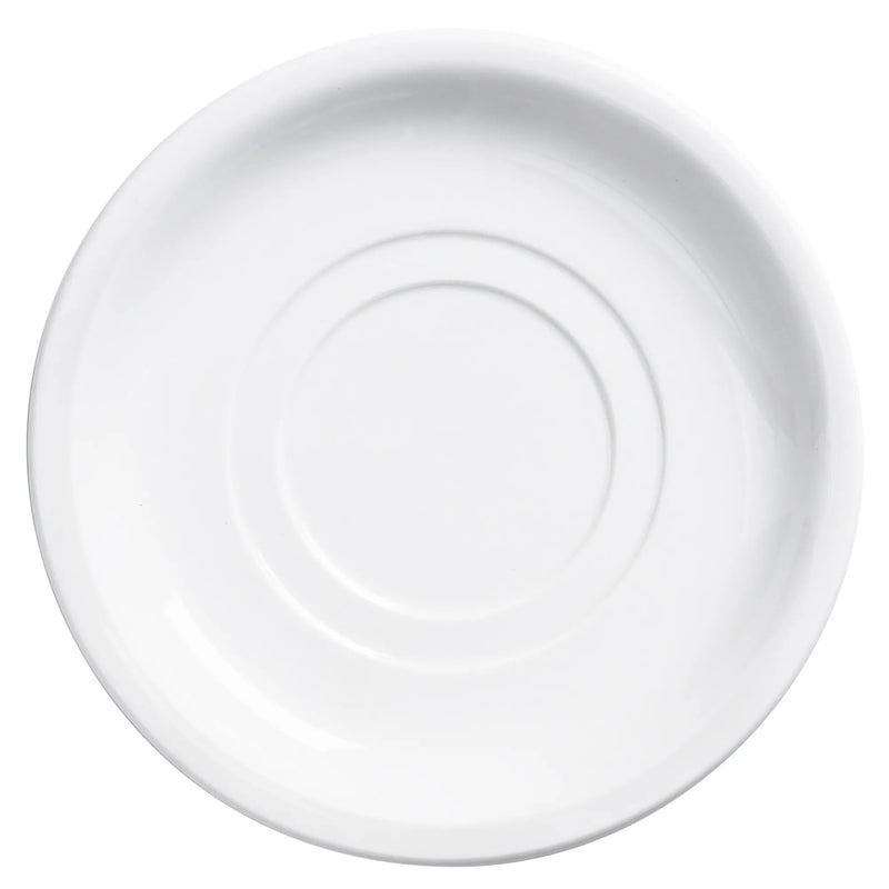 Browne Palm White Porcelain Saucer (Pack of 12) - Various Sizes-Phoenix Food Equipment