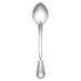 Browne RENAISSANCE heavy-duty stainless steel curved basting spoon, solid bowl option with hanging loop handle