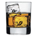 Browne SIDE-HEAVY SHAM 7.25 oz clear glass rocks glass with heavy base, shown filled with whisky and ice, pack of 12