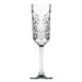 Browne TIMELESS 6 oz cut-crystal style clear glass champagne flute with slim stem, sold in a pack of 12