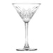 Browne TIMELESS 7.8 oz clear glass martini glass with cut-glass pattern bowl and slim stem, sold in a pack of 12