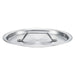 Browne tapered aluminum sauce pan cover, flat round natural finish aluminum lid with wire loop handle
