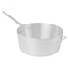 Browne tapered aluminum sauce pan with long handle and front helper handle, larger size option