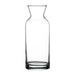 Browne VILLAGE clear glass carafe with tall straight body and flared neck, third size option, front view