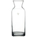 Browne VILLAGE clear glass carafe with tall straight body and small etched fill mark, largest size option
