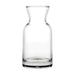 Browne VILLAGE clear glass carafe with short wide body and flared neck, smallest size option, front view