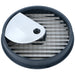 Brunner-Anliker 7 1/8" dicing disc, 10 mm W10, for the GSM5 Star & Anliker L vegetable slicer, top angled view