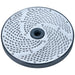 Brunner-Anliker 7 1/8" grater disc, No. 11 2 mm, for the GSM5 Star & Anliker L vegetable slicer, top angled view