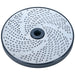 Brunner-Anliker 7 1/8" grater disc, No. 12 1.8 mm, for the GSM5 Star & Anliker L vegetable slicer, top angled view